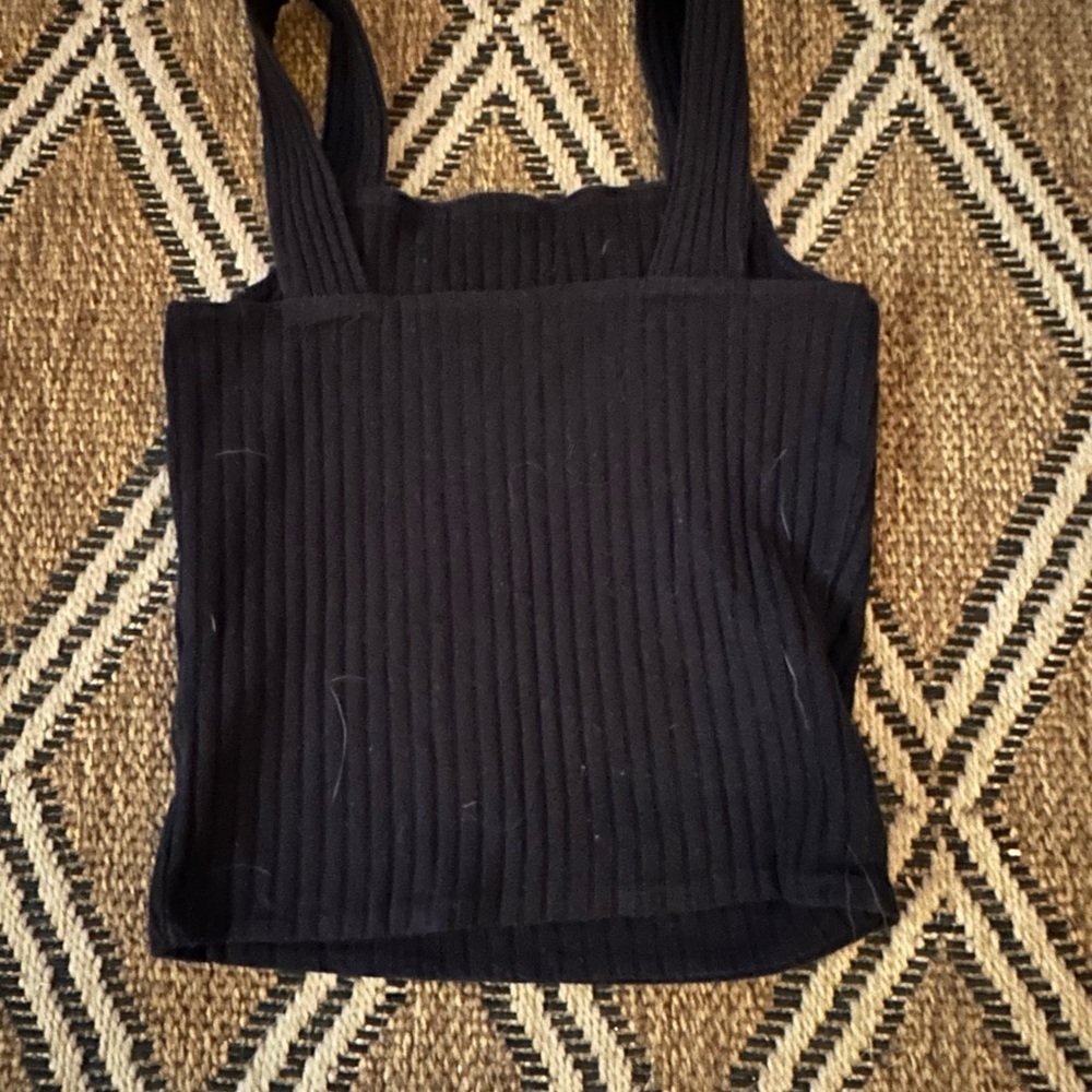 Black SO Ribbed Tank - Picture 2 of 2